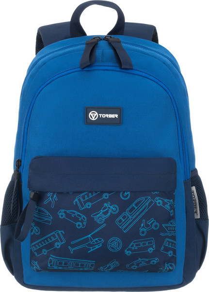 Изображение товара Школьный рюкзак Torber Class X Mini / T1801-24-BL (синий с орнаментом)