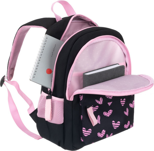 Изображение товара Школьный рюкзак Torber Class X Mini / T1801-24-BP (черный/розовый с орнаментом)