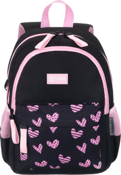Изображение товара Школьный рюкзак Torber Class X Mini / T1801-24-BP (черный/розовый с орнаментом)