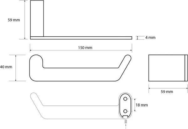 Изображение товара Держатель для туалетной бумаги Bemeta Organic 167112020 (черный матовый)