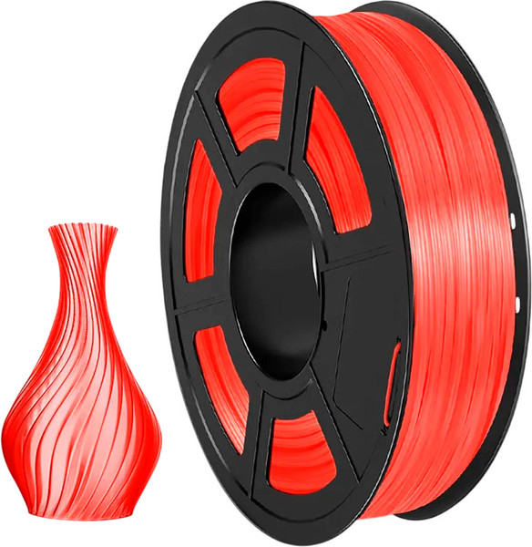 Изображение товара Пластик для 3D-печати NV Print NV-3D-TPU-TRANS-RED (1.75мм, 500г, прозрачный/красный)