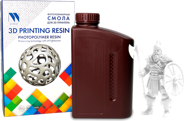 Изображение товара Фотополимерная смола для 3D-принтера NV Print NV-3D-HIGH-TEMP-RESIN-WHITE (1кг, белый)