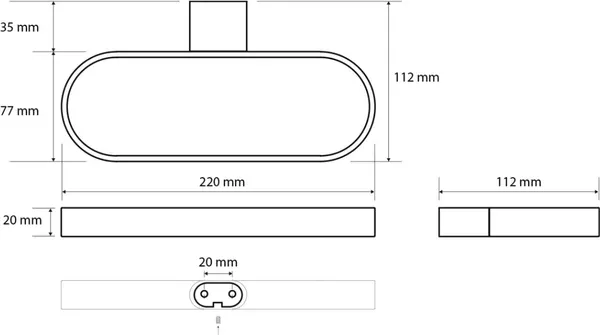Изображение товара Кольцо для полотенца Bemeta Organic 167104060 (220мм, черный матовый)