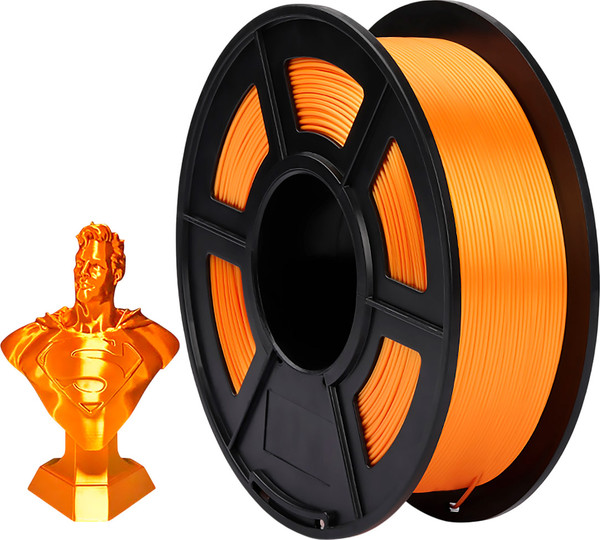 Изображение товара Пластик для 3D-печати NV Print NV-3D-SILK-PLA-P-ORANGE (1.75мм, 1кг, оранжевый)