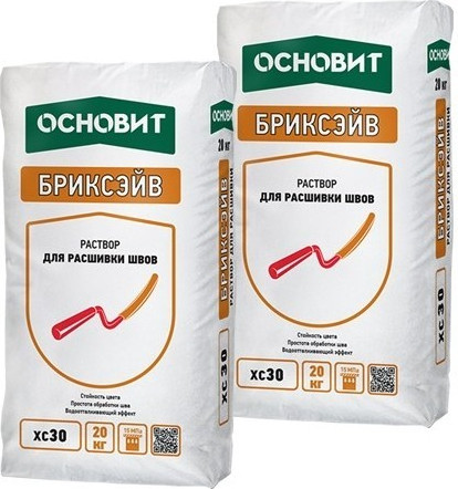 Изображение товара Раствор для расшивки швов Основит Бриксэйв ХС30 (20кг, графит 023)