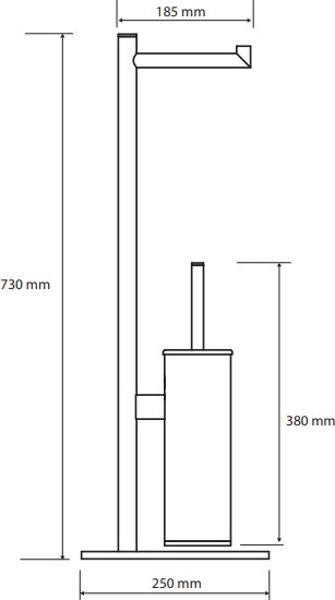 Изображение товара Стойка для туалетной бумаги с ершиком Bemeta Dark 104836110 (черный)
