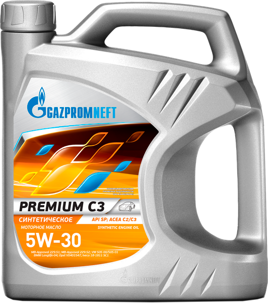 Изображение товара Моторное масло Gazpromneft Premium C3 5W30 / 253142283 (5л)