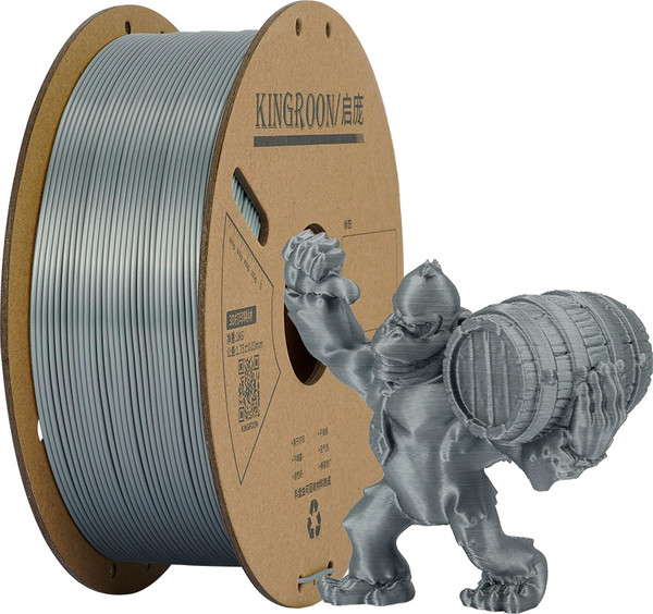 Изображение товара Пластик для 3D-печати Kingroon PLA Silk 1.75мм / NSC004 (1кг, Silver)