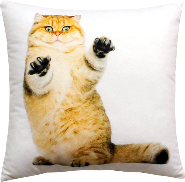 Изображение товара Подушка декоративная MATEX Fantasy Наглый кот / 44-499 (коричневый)
