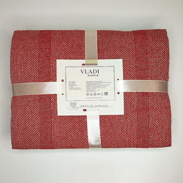Изображение товара Плед Vladi Елочка 140x200 / 50228 (белый/красный)