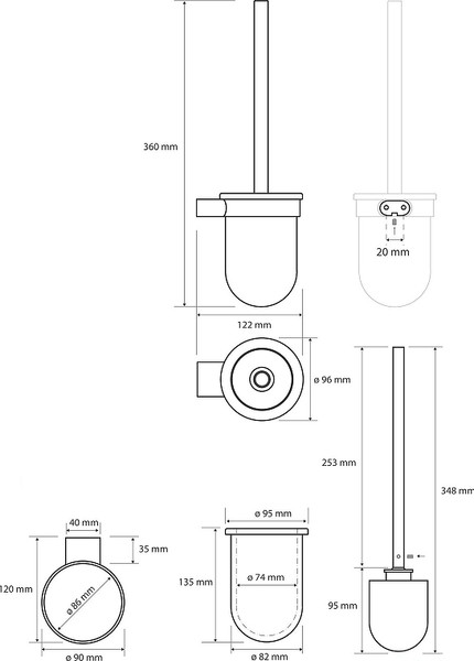 Изображение товара Ершик для унитаза Bemeta Organic 167113140 (черный матовый)