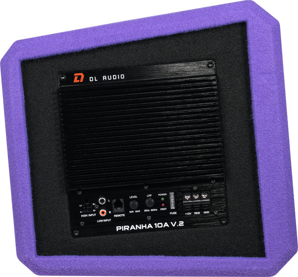 Изображение товара Корпусной активный сабвуфер DL Audio Piranha 10A V.2 (фиолетовый)