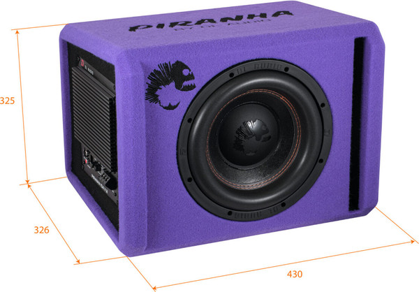 Изображение товара Корпусной активный сабвуфер DL Audio Piranha 10A V.2 (фиолетовый)