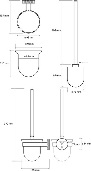 Изображение товара Ершик для унитаза Bemeta Stella 166113012 (хром)