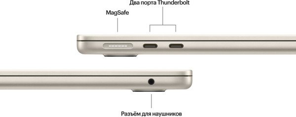 Изображение товара Ноутбук Apple MacBook Air 13" M3 2024 24GB/512GB / MC8P4 А3113 (звездный свет)