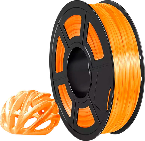 Изображение товара Пластик для 3D-печати NV Print NV-3D-TPU-TRANS-ORANGE (1.75мм, 500г, прозрачный/оранжевый)