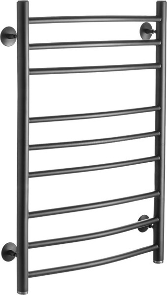 Изображение товара Полотенцесушитель водяной Ростела Свирель D 50x80/9 1" (Ral 9005, нижнее подключение)