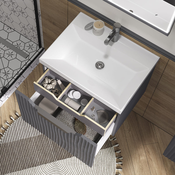 Изображение товара Тумба под умывальник EQUIL Mirage 60.1Y / tpMIRAGE60.1Y-07 (подвесная)