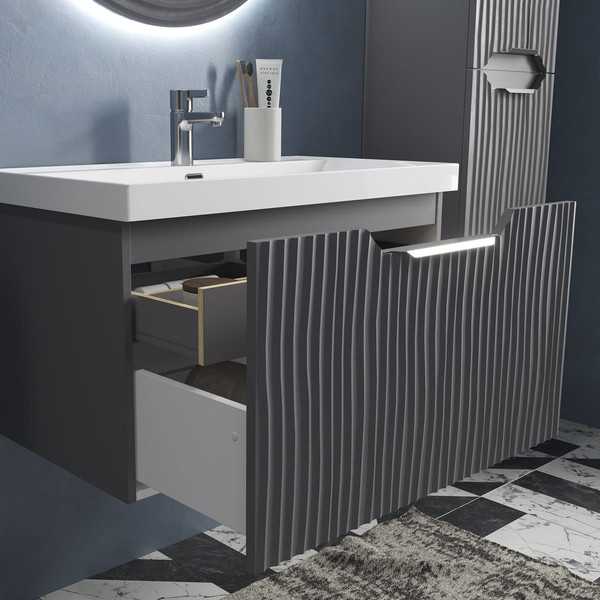 Изображение товара Тумба под умывальник EQUIL Mirage 80.1Y / tpMIRAGE80.1Y-07 (подвесная)