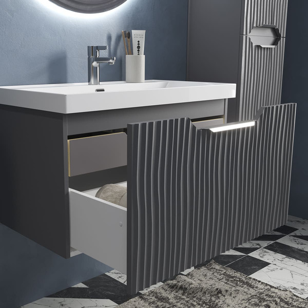 Изображение товара Тумба под умывальник EQUIL Mirage 80.1Y / tpMIRAGE80.1Y-07 (подвесная)