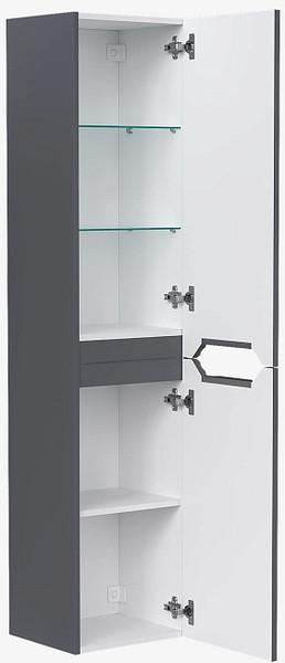 Изображение товара Шкаф-пенал для ванной EQUIL Mirage 36.R / ppMIRAGE36.R-07 (подвесной)