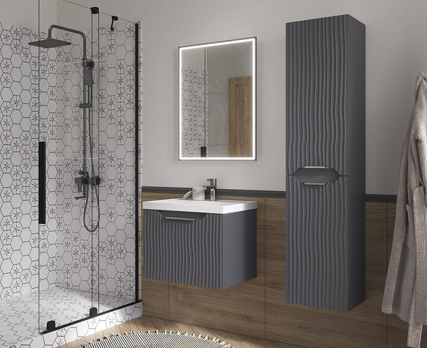 Изображение товара Шкаф-пенал для ванной EQUIL Mirage 36.R / ppMIRAGE36.R-07 (подвесной)