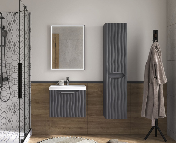 Изображение товара Шкаф-пенал для ванной EQUIL Mirage 36.R / ppMIRAGE36.R-07 (подвесной)