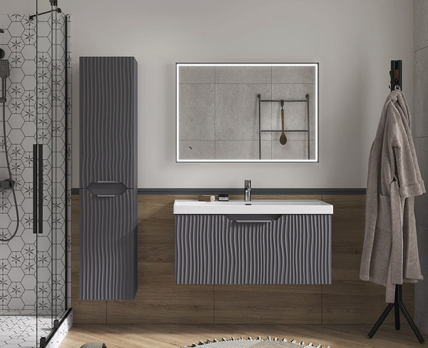 Изображение товара Шкаф-пенал для ванной EQUIL Mirage 36.R / ppMIRAGE36.R.KZ-07 (подвесной с корзиной)