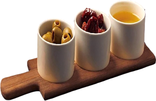 Изображение товара Набор соусников Arya на деревянной подставке / 8680943246325