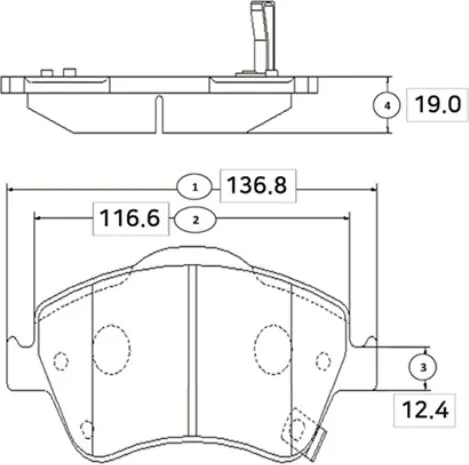 Изображение товара Тормозные колодки CTR GK1067