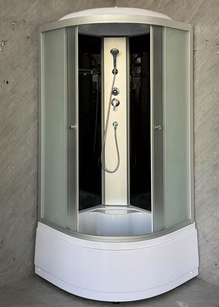 Изображение товара Душевая кабина Saniteco BST-80B (80x80, черный/матовое стекло)