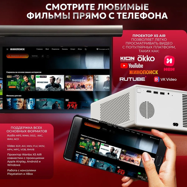 Изображение товара Проектор Wanbo Projector X5 Air (белый)