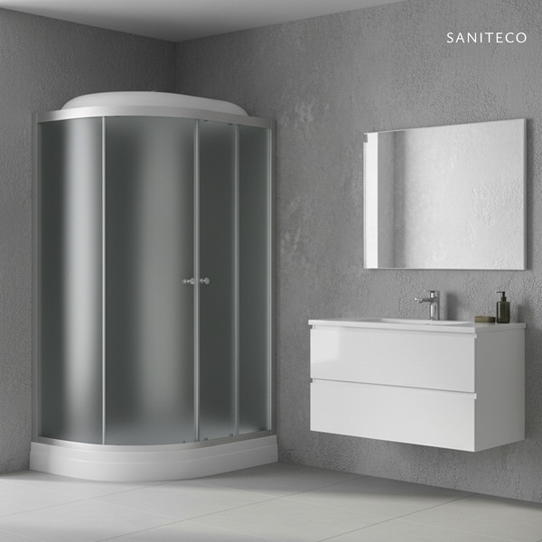 Изображение товара Душевая кабина Saniteco BST-120BR (120x80, черный/матовое стекло)