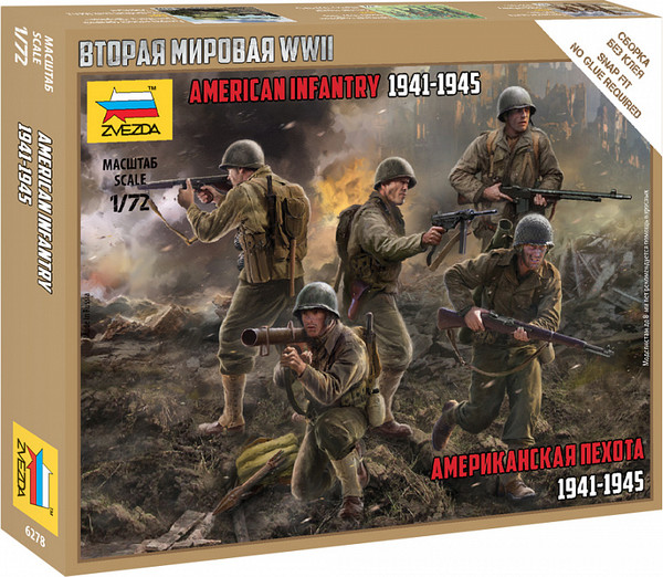 Изображение товара Сборная модель Звезда Американская пехота 1941-1945гг / 6278