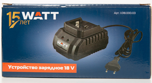 Изображение товара Зарядное устройство для электроинструмента Watt 18V Li-Ion (1.018.000.03)