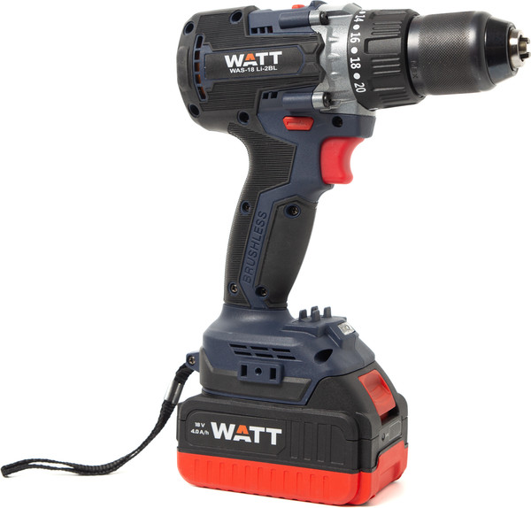 Изображение товара Аккумуляторная дрель-шуруповерт Watt WAS-18 Li-2BL (1.018.090.00)