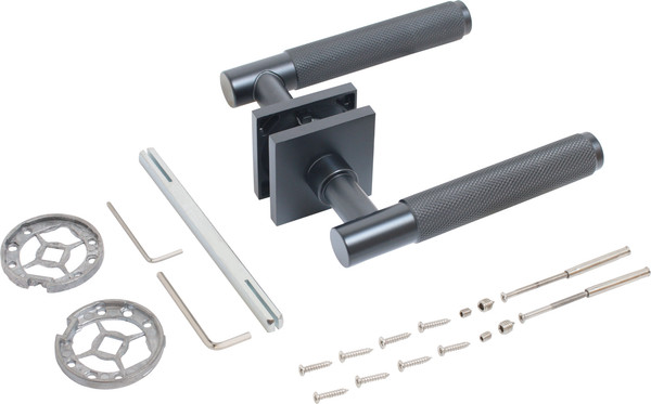 Изображение товара Ручка дверная БУЛАТ Ферона РФ 02.02 (матовый черный)