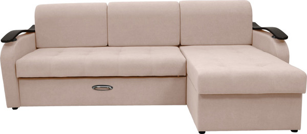 Изображение товара Диван угловой Сириус Лидер-2 с оттоманкой НПБ 250x165 (Eva 01 велюр белый)