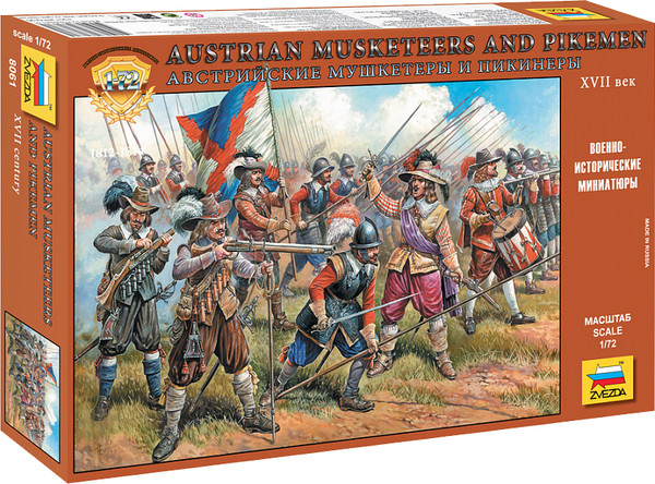 Изображение товара Сборная модель Звезда Австрийские мушкетеры / 8061