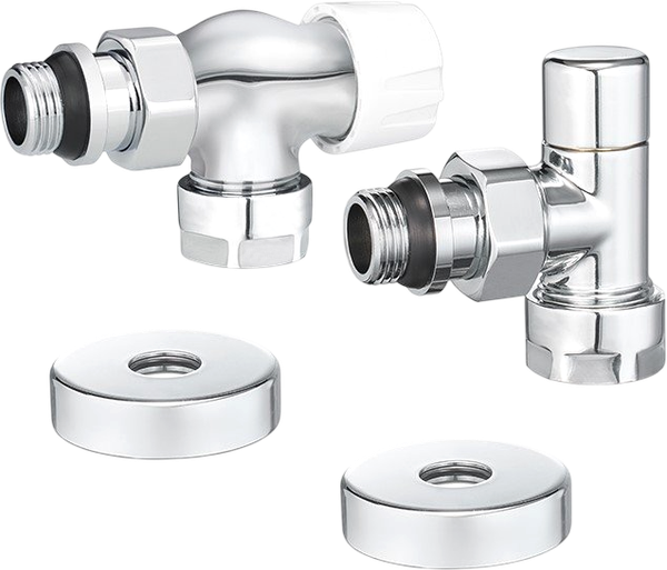 Изображение товара Комплект кранов для инженерного подключения Varmega №1 Осевой / VMDV12-410415 (хром)