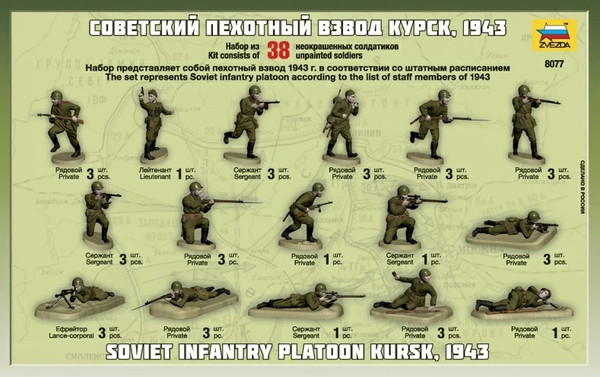 Изображение товара Сборная модель Звезда Советский пехотный взвод / 8077