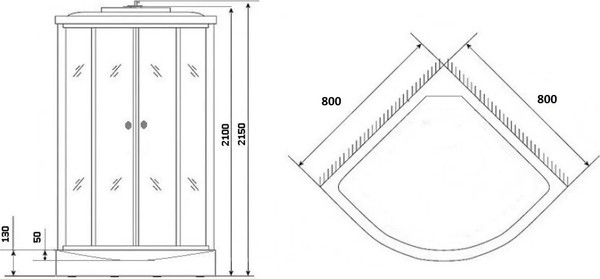 Изображение товара Душевая кабина Grossberg TM 208N
