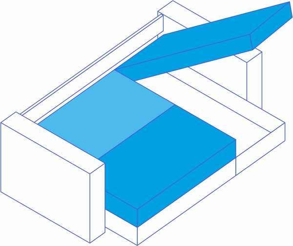 Изображение товара Диван угловой Сириус Лидер-3 с оттоманкой ППУ 260x165 (Eva 22 велюр синий)