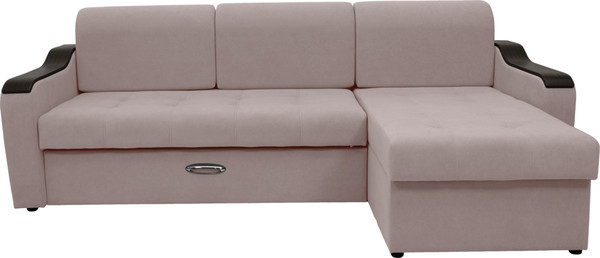 Изображение товара Диван угловой Сириус Лидер-3 с оттоманкой ППУ 260x165 (Eva 05 велюр светло-бежевый)