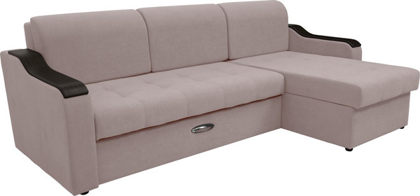 Изображение товара Диван угловой Сириус Лидер-3 с оттоманкой ППУ 260x165 (Eva 05 велюр светло-бежевый)