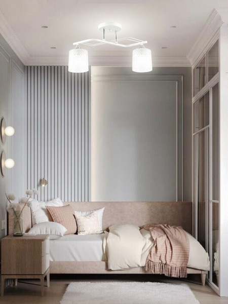 Изображение товара Потолочный светильник Aitin-Pro НПБ 02-2x60-101 / 6204/2 (белый/хром)