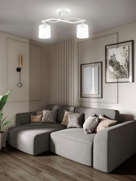 Изображение товара Потолочный светильник Aitin-Pro НПБ 02-2x60-101 / 6204/2 (белый/хром)