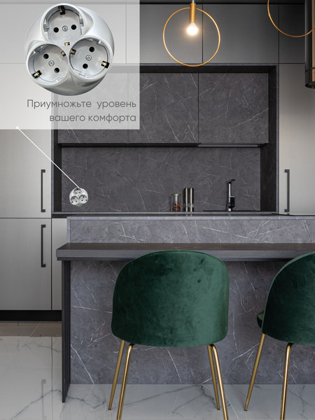 Изображение товара Розетка El-Bi Zena 500-001000-819 (серебристый)