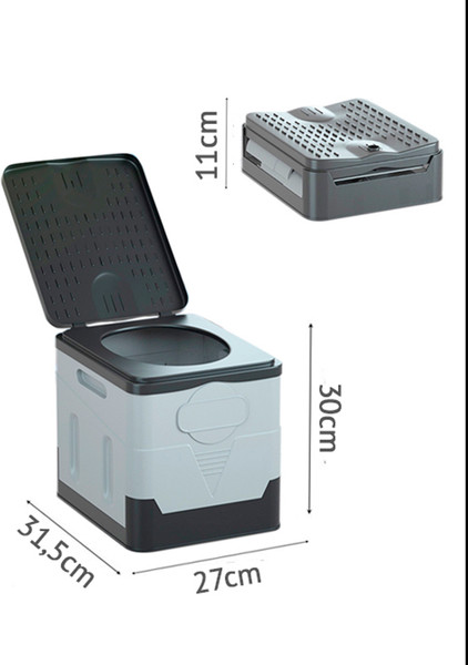 Изображение товара Портативный биотуалет Happy Home HH-021C (серый)