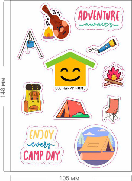 Изображение товара Канистра пластиковая Happy Home Со стикерпаком / HH-046B-5